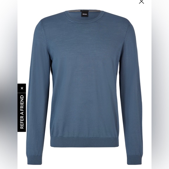 BOSS SLIM-FIT SWEATER IN VIRGIN WOOL - Picture 2 of 4